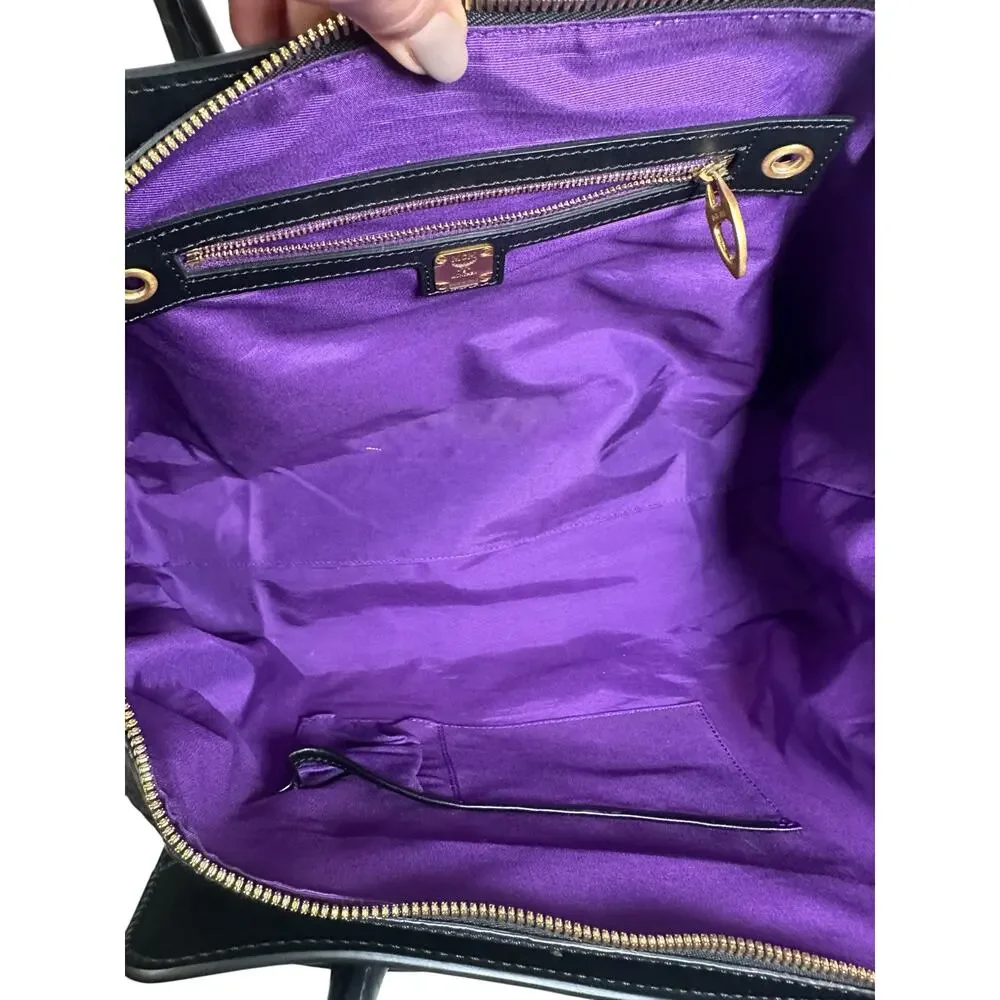MCM Black Leather & Pony Hair Travel Bag – Made in Italy – Excellent Condition